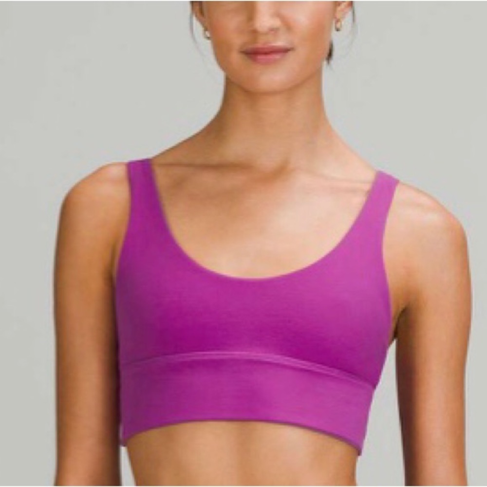 Lululemon Align Reversible Bra Nulu Lycra Purple Plum color Size 6